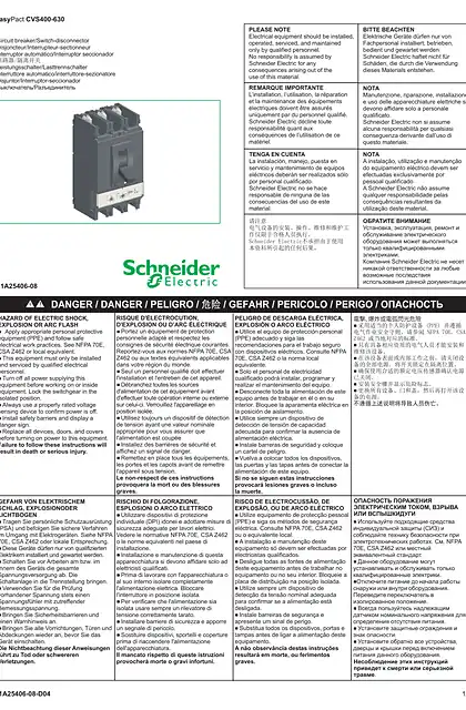 schneider施耐德CVS 400-630 TMD说明书